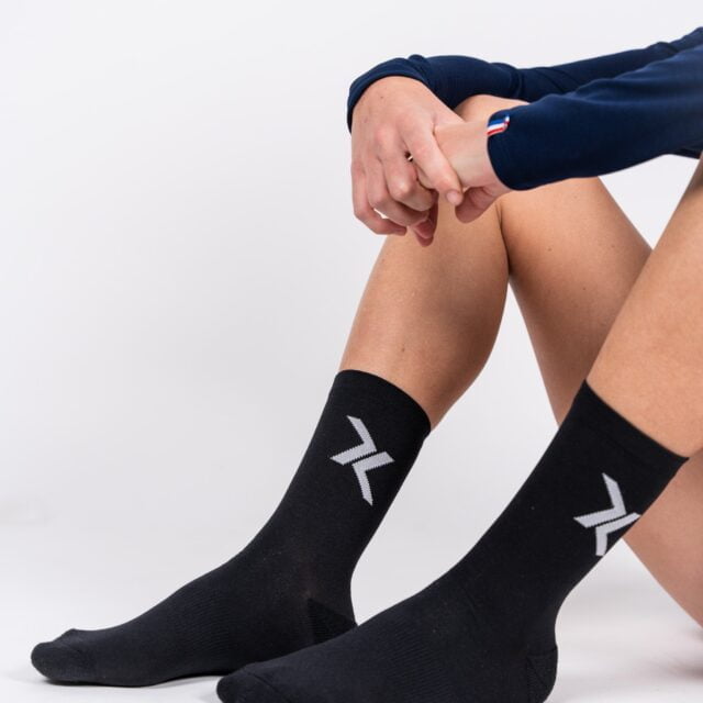 Sensus - Chaussettes Hautes Sensus "Noir" 0.68 kgCo2eq - Made in France et recyclé (En précommande)