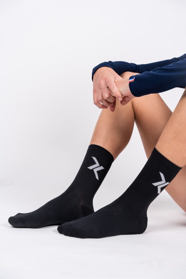 Sensus - Chaussettes Hautes Sensus "Noir" 0.68 kgCo2eq - Made in France et recyclé (En précommande)