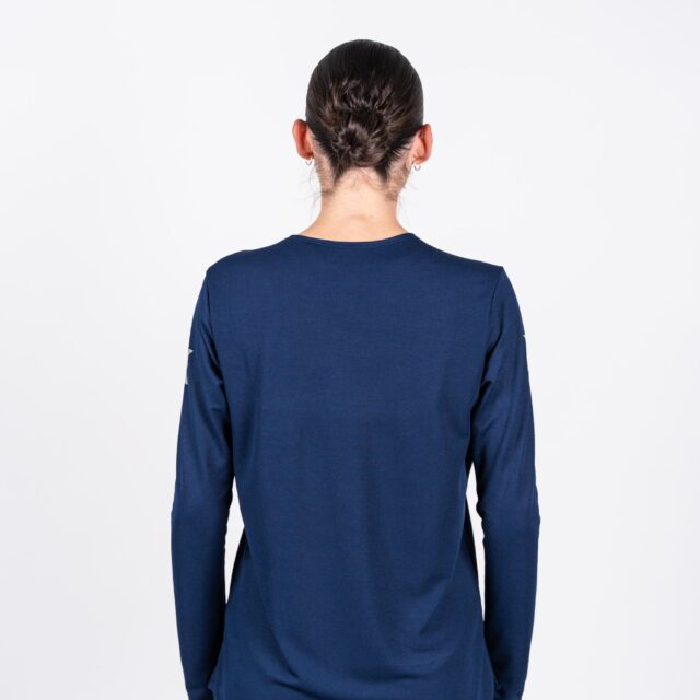 Sensus - T-shirt Femme Sensus ADN LONG Bleu 2.24 kgCo2eq - Made in France et recyclé (En stock)