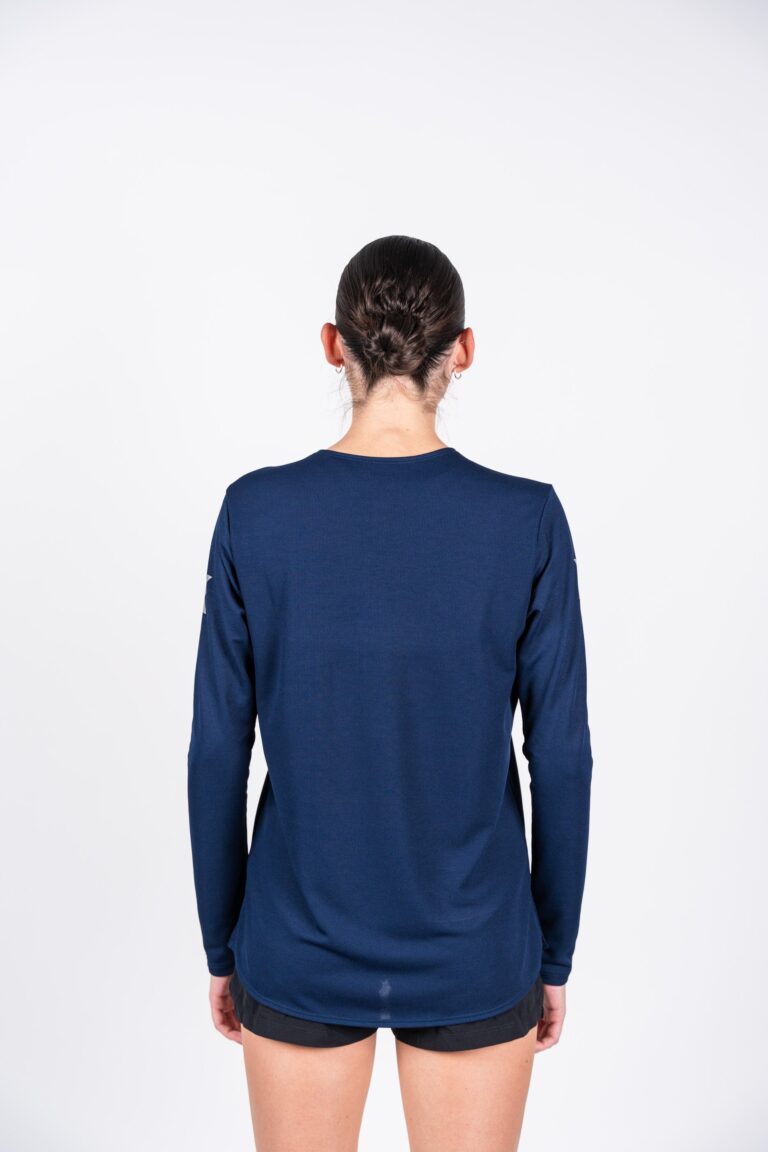 Sensus - T-shirt Femme Sensus ADN LONG Bleu 2.24 kgCo2eq - Made in France et recyclé (En stock)