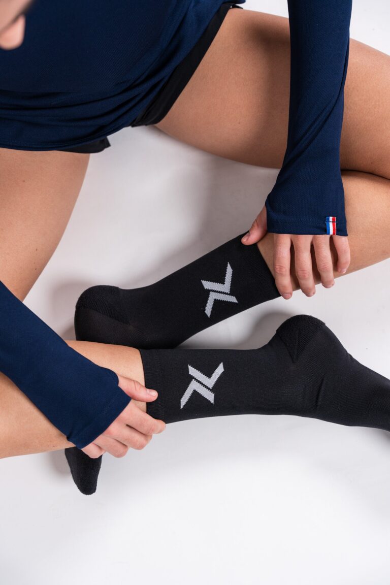 Sensus - Chaussettes Hautes Sensus "Noir" 0.68 kgCo2eq - Made in France et recyclé (En précommande)