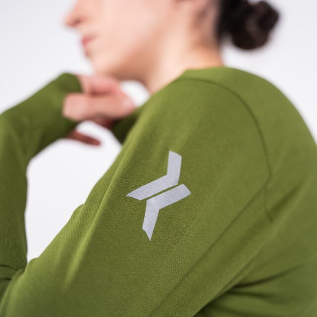 Sensus - T-shirt Femme Sensus ADN LONG Kaki 2.24 kgCo2eq - Made in France et recyclé (En stock)