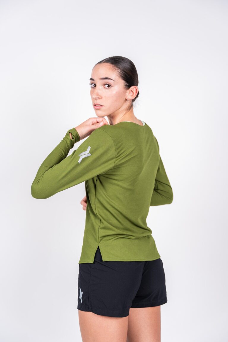 Sensus - T-shirt Femme Sensus ADN LONG Kaki 2.24 kgCo2eq - Made in France et recyclé (En stock)