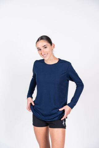 T-shirt Femme Sensus ADN LONG Bleu 2.24 kgCo2eq par la marque Sensus Sensus - T-shirt Femme Sensus ADN LONG Bleu 2.24 kgCo2eq