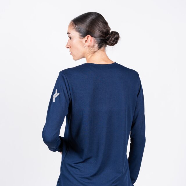 Sensus - T-shirt Femme Sensus ADN LONG Bleu 2.24 kgCo2eq - Made in France et recyclé (En stock)