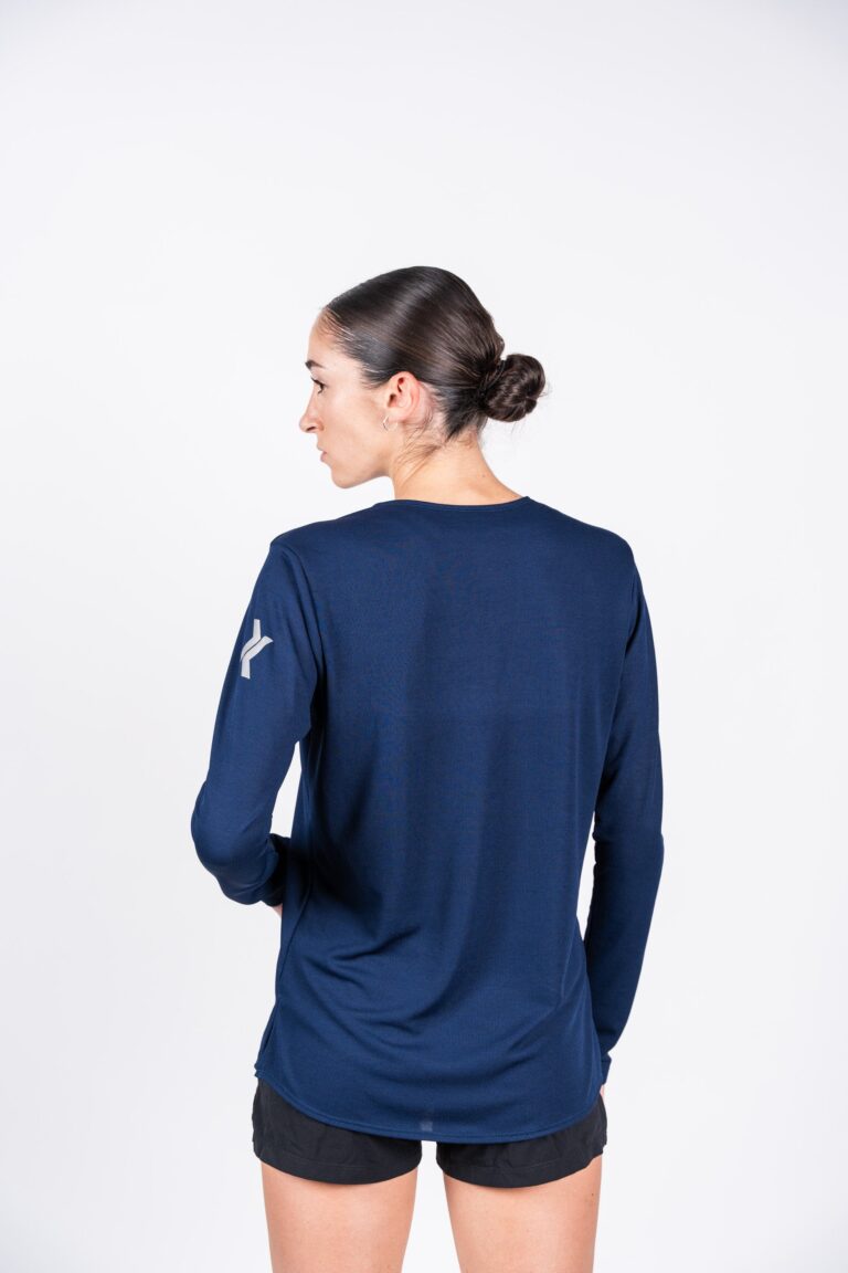 Sensus - T-shirt Femme Sensus ADN LONG Bleu 2.24 kgCo2eq - Made in France et recyclé (En stock)