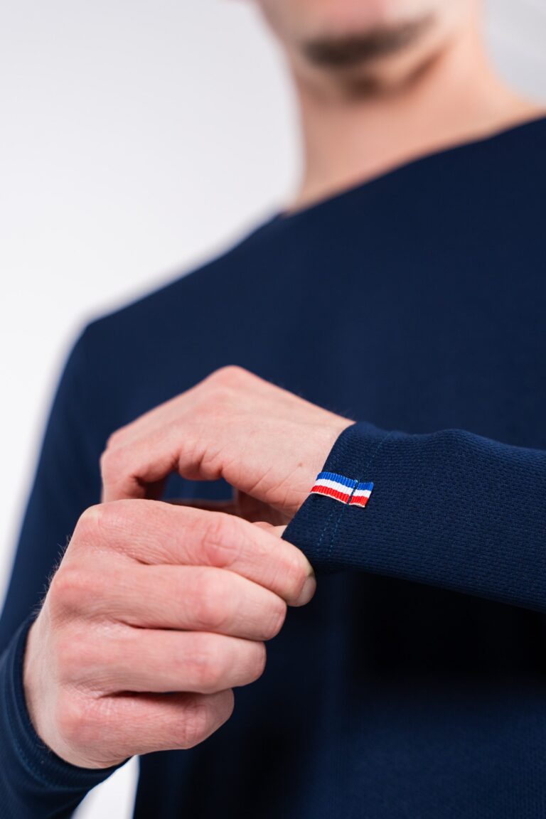 Sensus - T-shirt Homme Sensus ADN LONG Bleu 2.46 kgCo2eq - Made in France et recyclé (En stock)