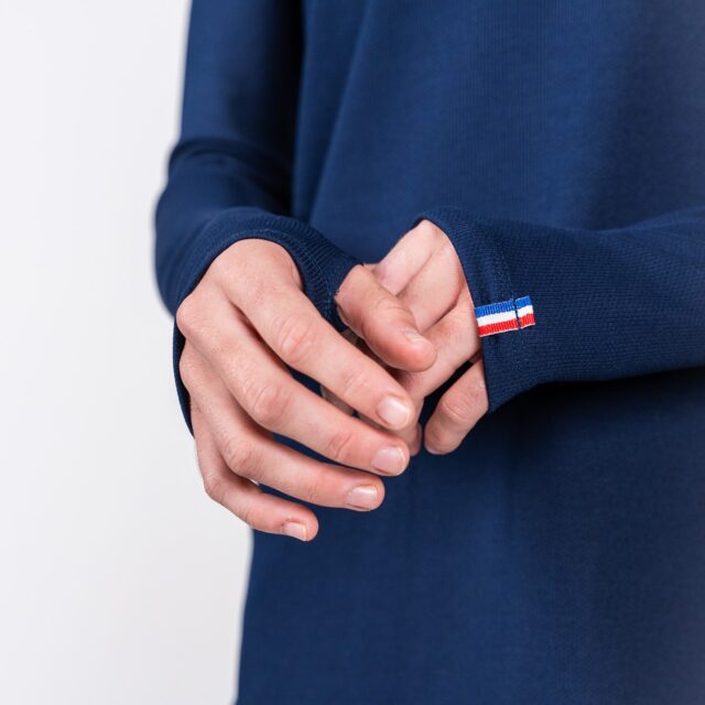 Sensus - T-shirt Femme Sensus ADN LONG Bleu 2.24 kgCo2eq - Made in France et recyclé (En stock)