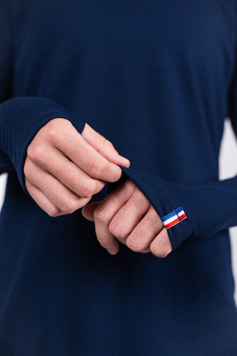 Sensus - T-shirt Femme Sensus ADN LONG Bleu 2.24 kgCo2eq - Made in France et recyclé (En stock)