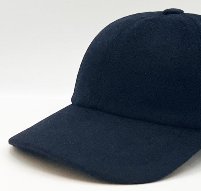 Headoniste - Casquette Kashmere cuir marine