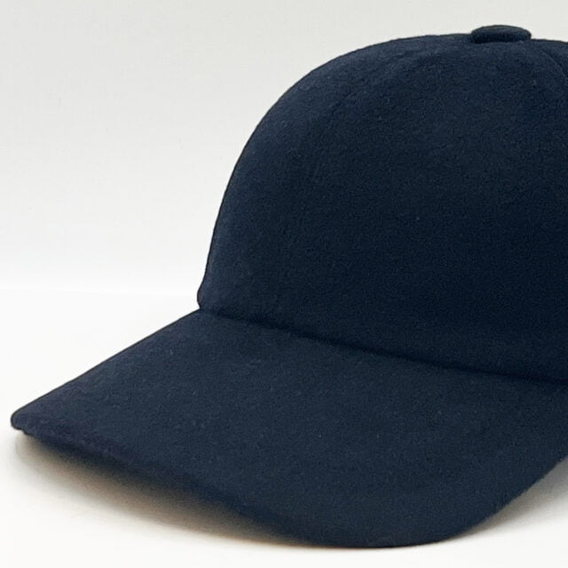 Headoniste - Casquette Kashmere cuir marine