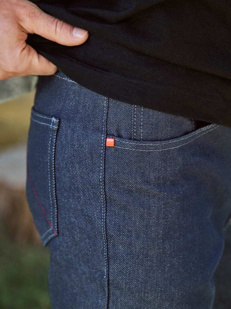 1083 - JEANS DROIT 101N coton bio superdenim bleu Homme