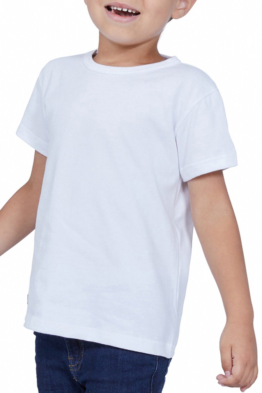 T-shirt Basique Fille Coton Blanc – 5-6 Ans, Col équipage, Très Bon état D'occasion