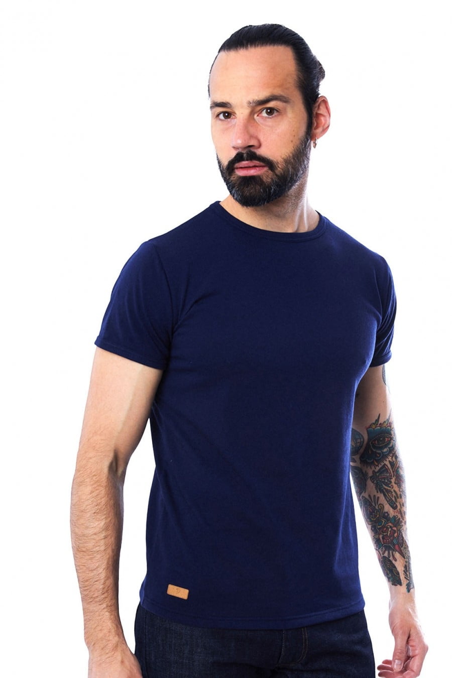 t shirt homme manche courte col rond bleu roi made in france 100 recycle Le t-shirt Propre - Le t-shirt fabriqué en France - Bleu roi