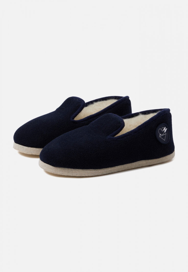 Le Slip Français - Pantoufles Marine Polaire bleu
