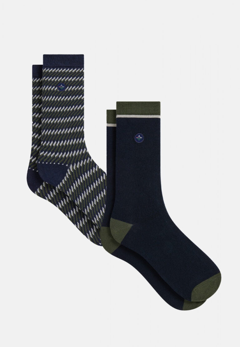 Le Slip Français - Lucas Duo Navy/Végétal bleu