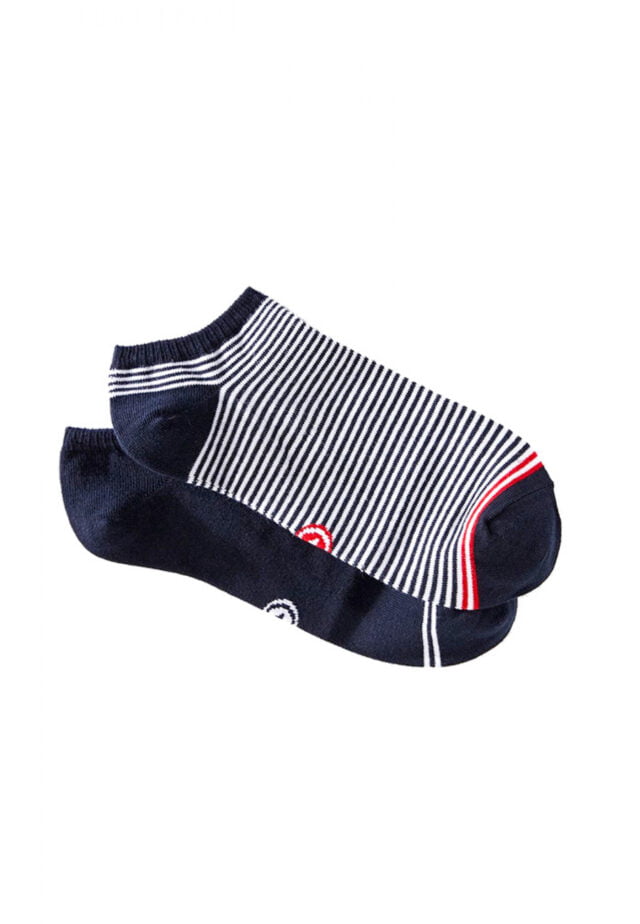 Le Slip Français - Pack Duo Socquettes Jo Marine Marinière bleu