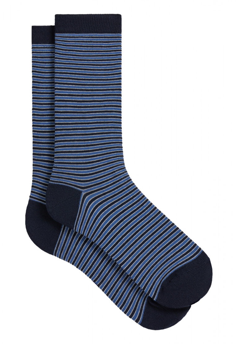 Le Slip Français - Lucas Rayure Tempête bleu