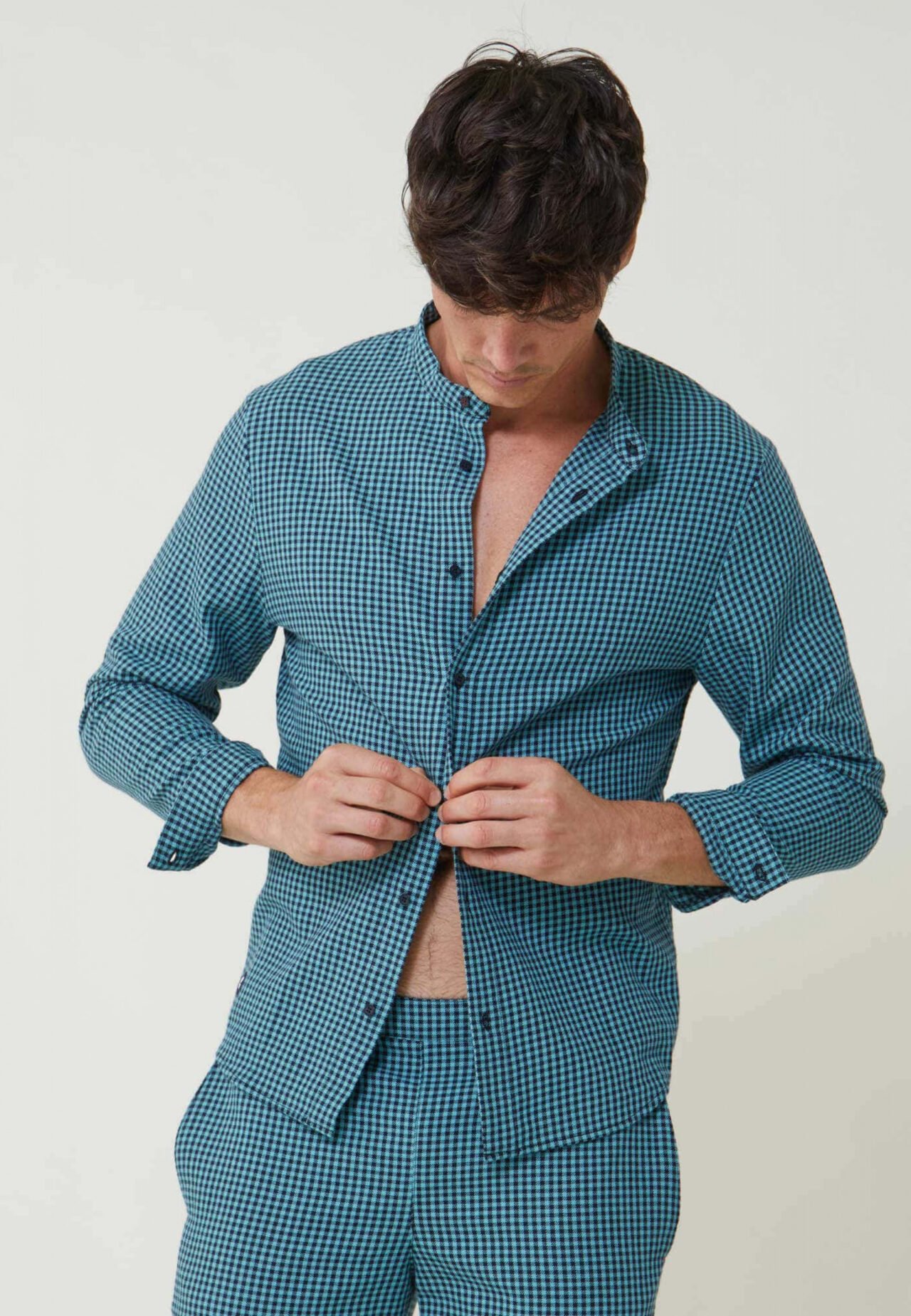 93e408c961e7f8ce4e11c0dede57e89a73d5fee3 Le Slip Français - Tomer Vichy Minéral bleu