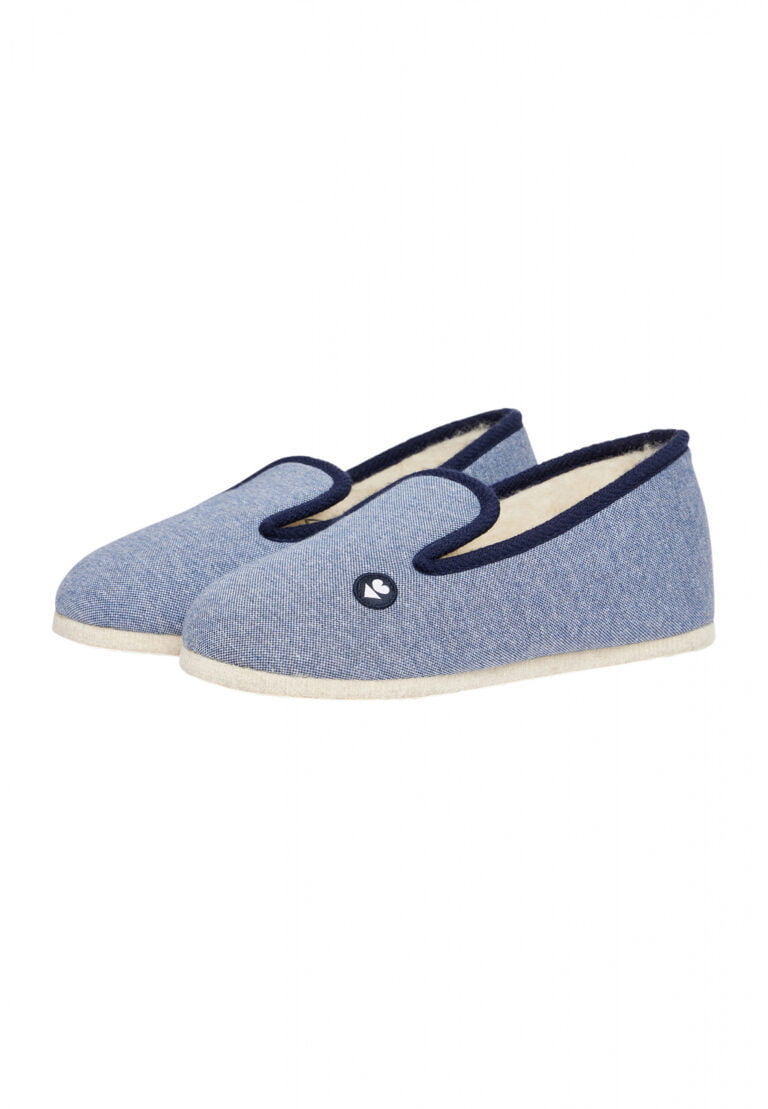 Le Slip Français - Pantoufles Bleu Jean bleu