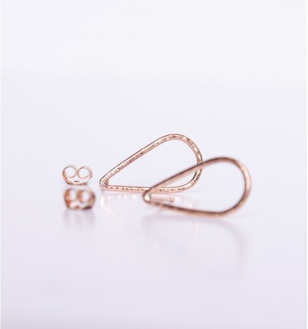 Céline Lareynie - Boucles d'oreilles Petites Gouttes d'or rose
