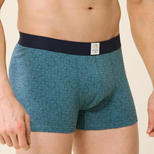 Le Slip Français - Marius Imprimé Athlète bleu