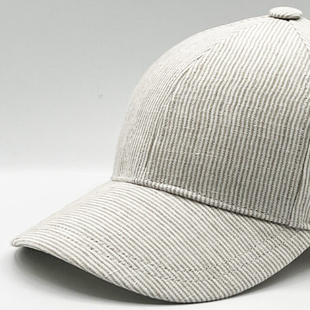Headoniste - Casquette Lino rayure oshkosh beige