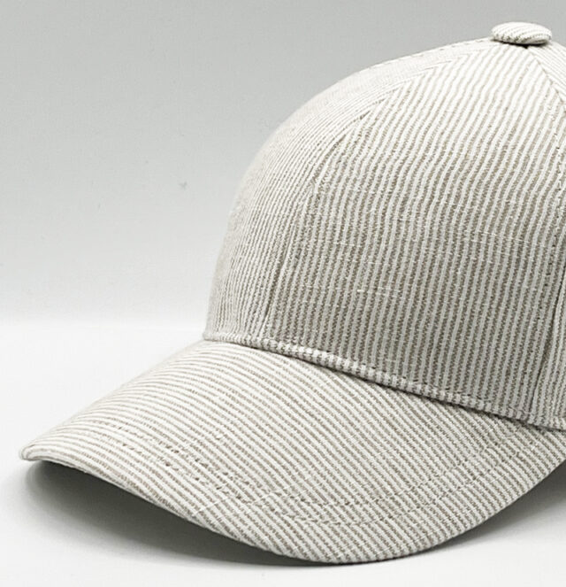 Headoniste - Casquette Lino rayure oshkosh beige