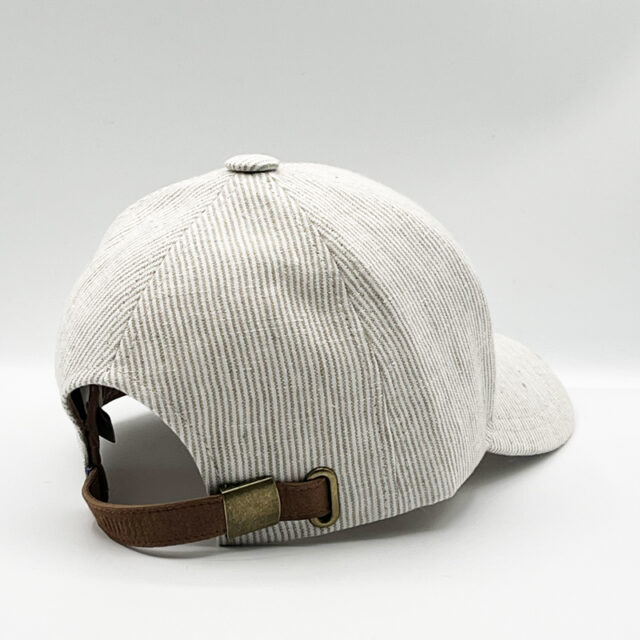 Headoniste - Casquette Lino rayure oshkosh beige