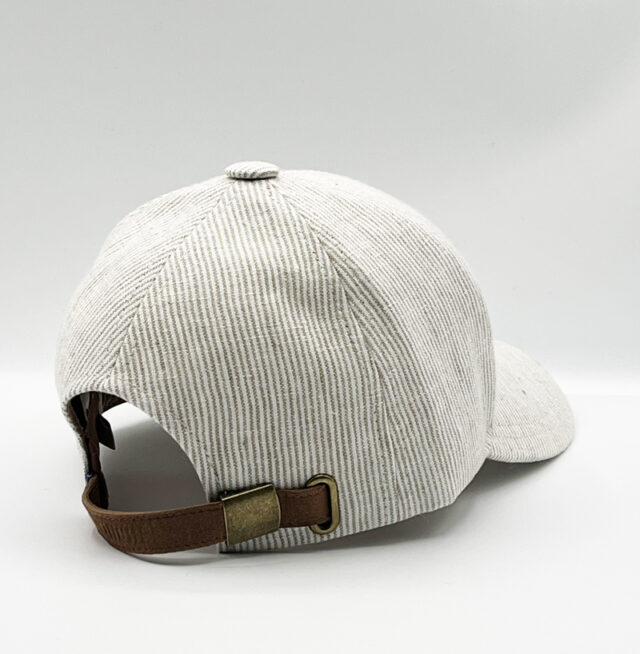Headoniste - Casquette Lino rayure oshkosh beige