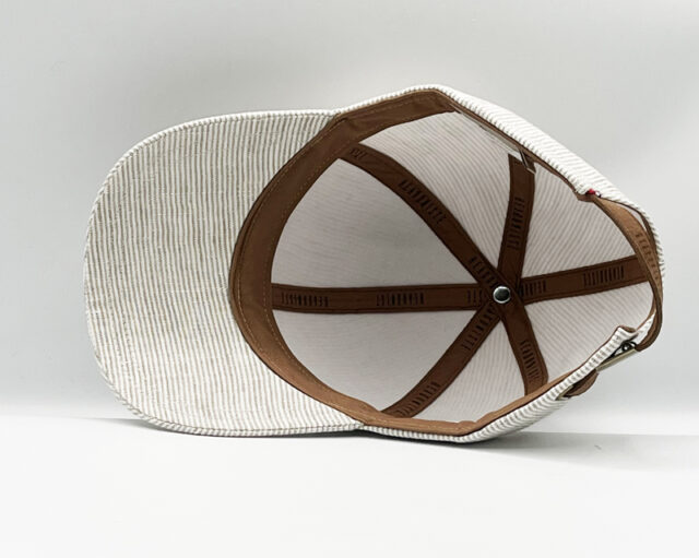 Headoniste - Casquette Lino rayure oshkosh beige