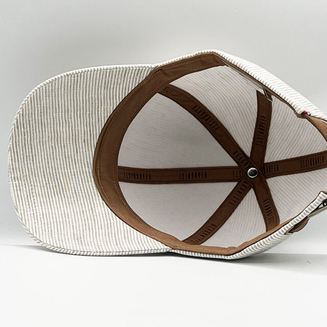 Headoniste - Casquette Lino rayure oshkosh beige