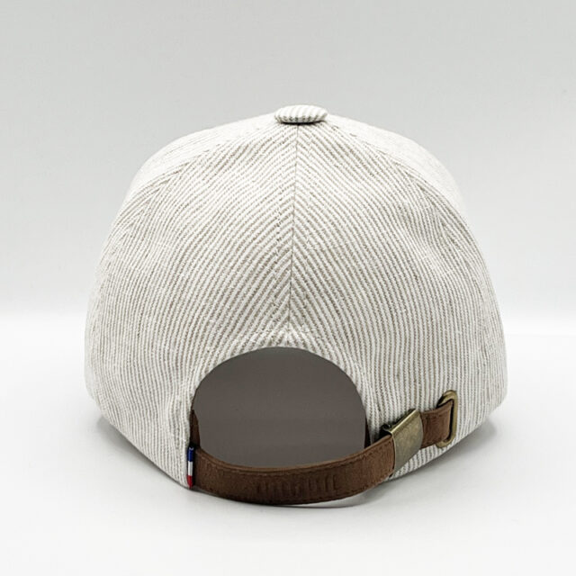 Headoniste - Casquette Lino rayure oshkosh beige