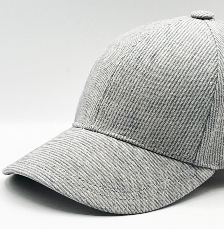 Headoniste - Casquette Lino rayure oshkosh bleu