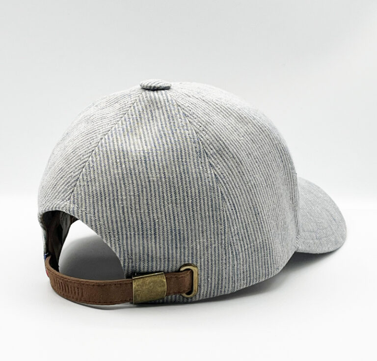 Headoniste - Casquette Lino rayure oshkosh bleu