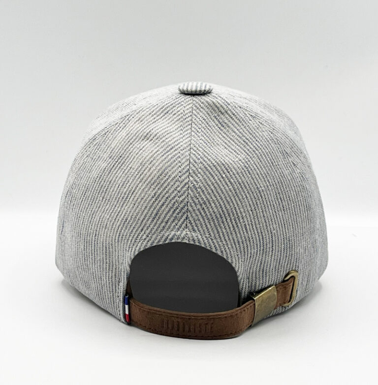 Headoniste - Casquette Lino rayure oshkosh bleu