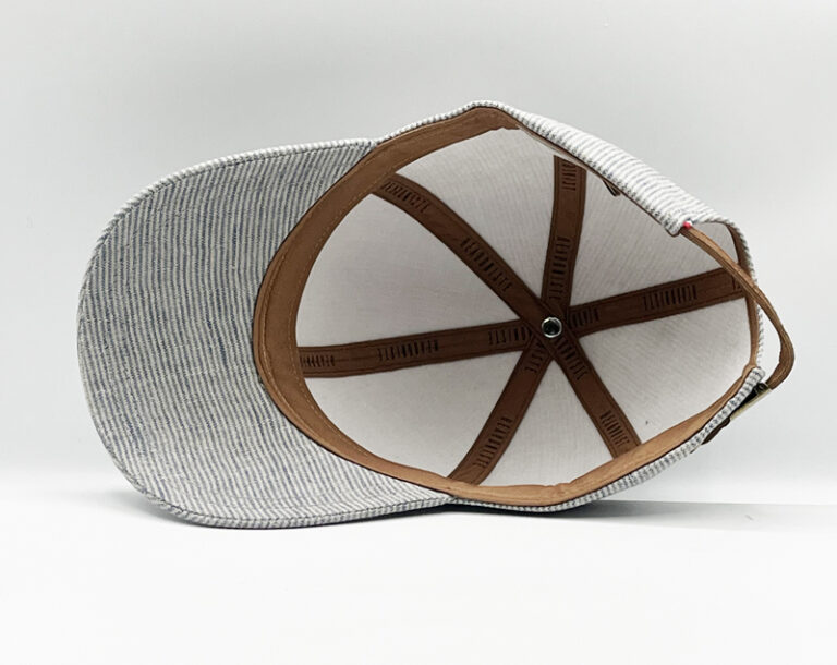 Headoniste - Casquette Lino rayure oshkosh bleu