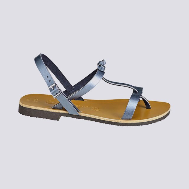 MAX VINCENT - SANDALES DOUBLE BRIDE BANDOL cuir tannage vegetal acier Femme