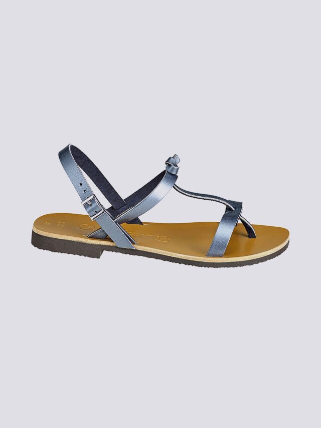 MAX VINCENT - SANDALES DOUBLE BRIDE BANDOL cuir tannage vegetal acier Femme