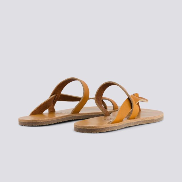 MAX VINCENT - TONGS LAMIA cuir tannage vegetal naturel Femme