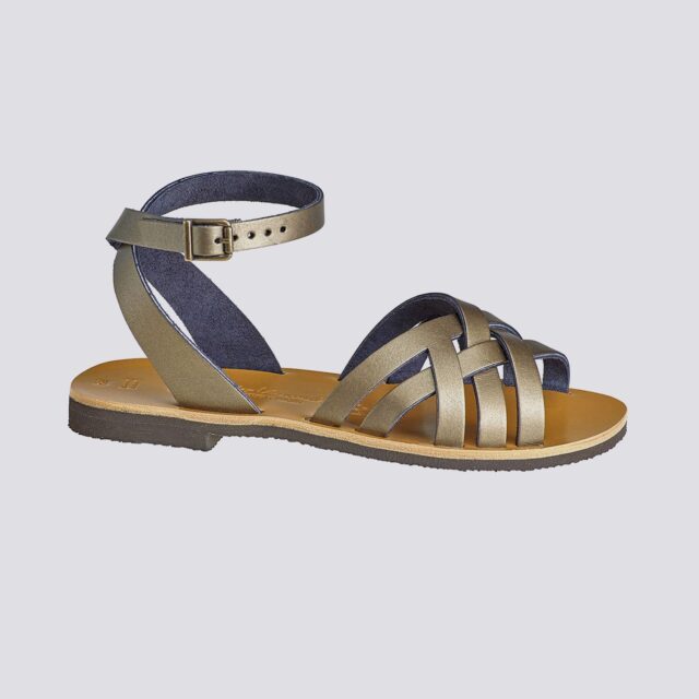 MAX VINCENT - SANDALES BRIDES CROISEES MURCIA cuir tannage vegetal mordore Femme