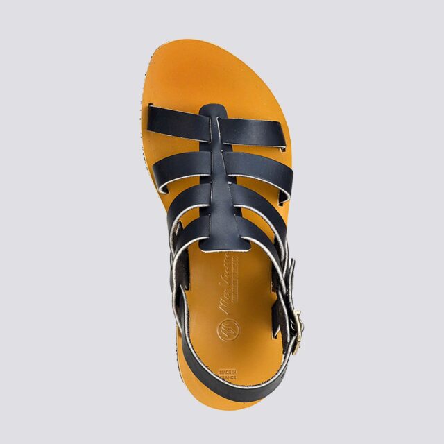 MAX VINCENT - TROPEZIENNE PAMPELONE cuir tannage vegetal noir Homme