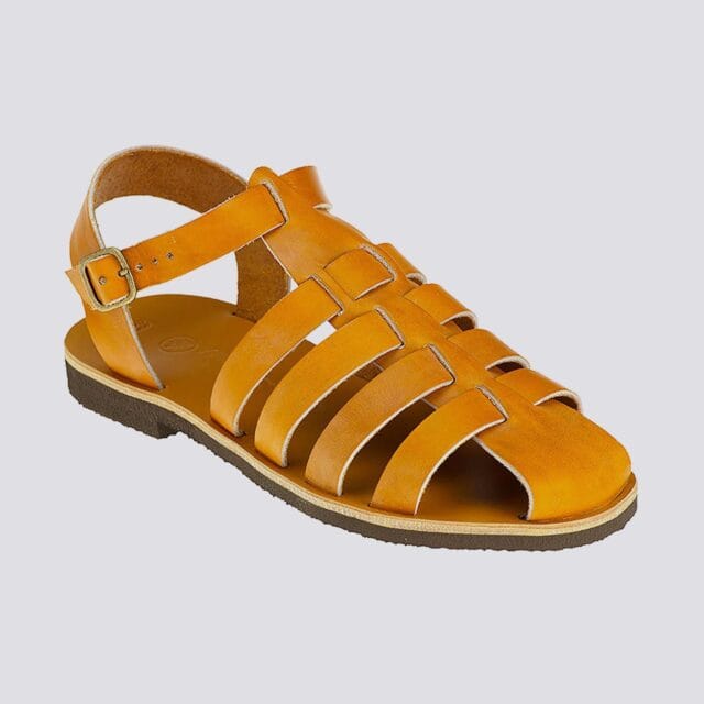 MAX VINCENT - SANDALES FERMEES TRADITION cuir tannage vegetal naturel Homme