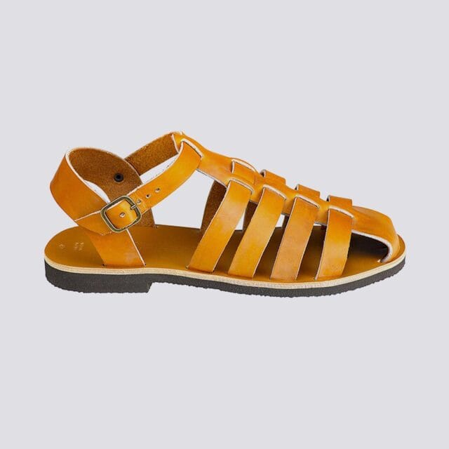 MAX VINCENT - SANDALES FERMEES TRADITION cuir tannage vegetal naturel Homme