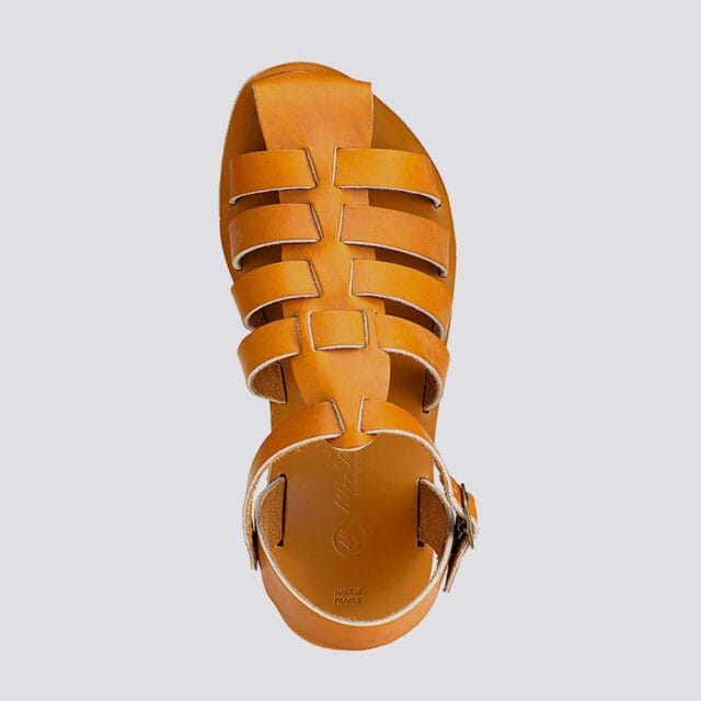 MAX VINCENT - SANDALES FERMEES TRADITION cuir tannage vegetal naturel Homme