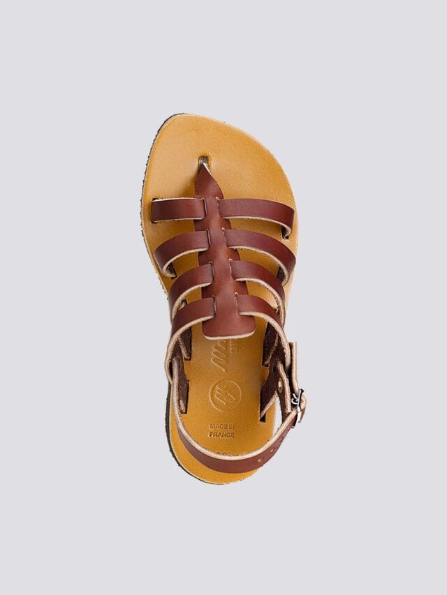 MAX VINCENT - TROPEZIENNE cuir tannage vegetal marron Enfant
