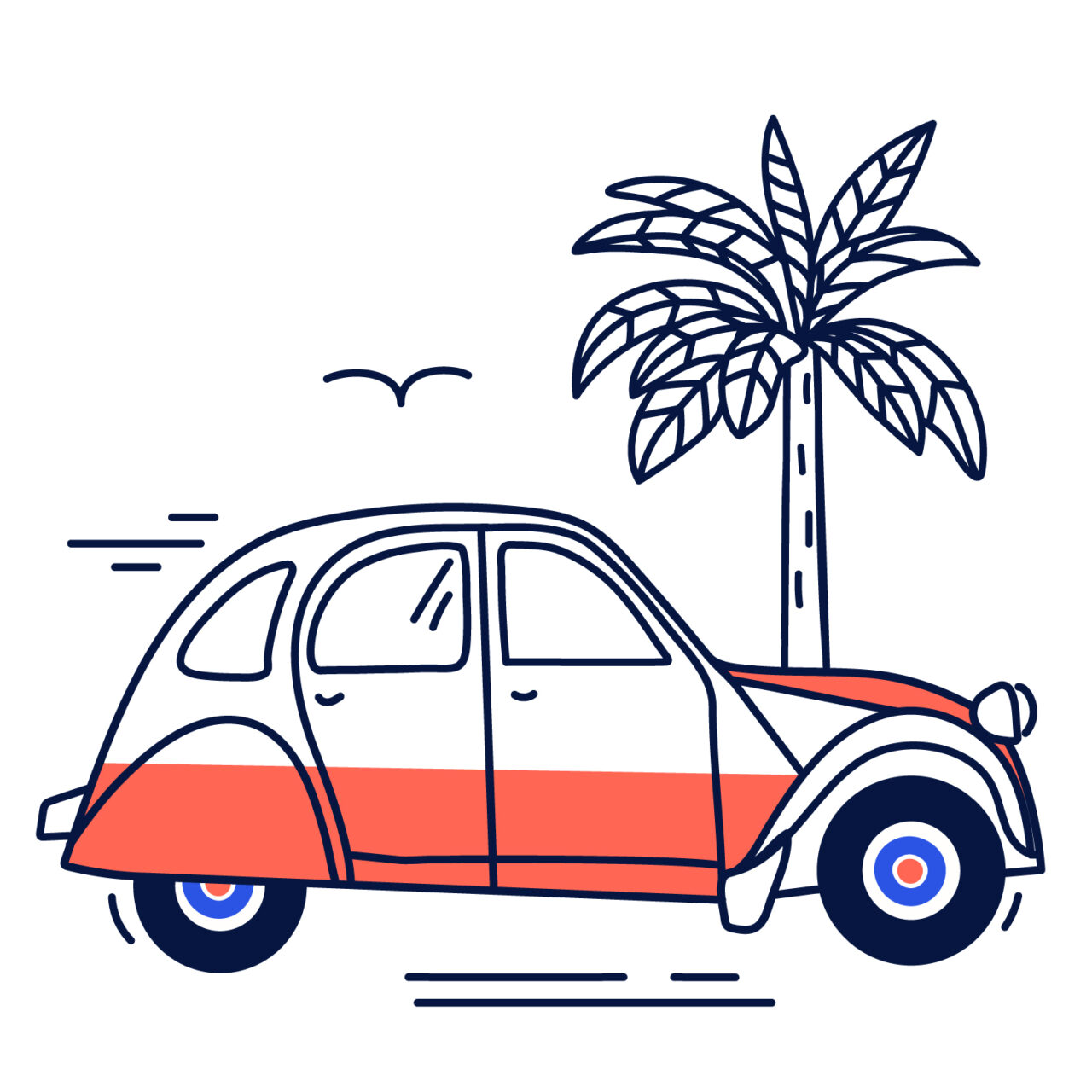 Marques de France - Voiture à la plage