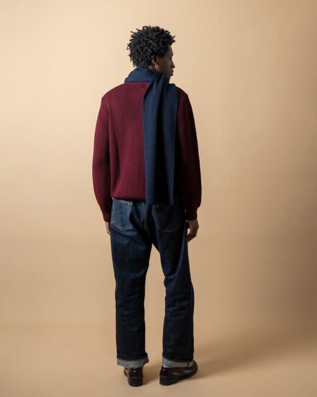 Pull Vasken col rond bordeaux dos