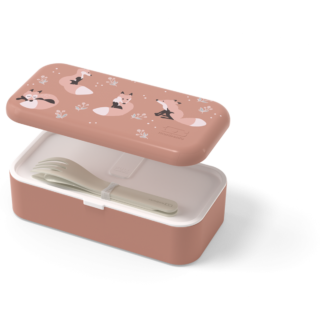 Bento pour enfant made in France + couverts – monbento MB Foodie cannelle Fox par la marque Mon Bento Mon Bento - Bento pour enfant made in France + couverts – monbento MB Foodie cannelle Fox