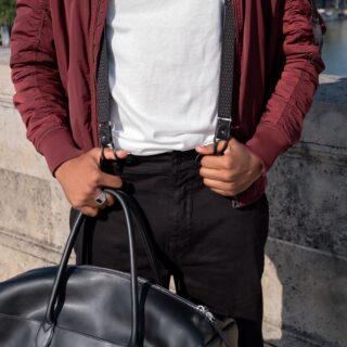 The French Game - Bretelles homme et femme fantaisie en cuir de raisin